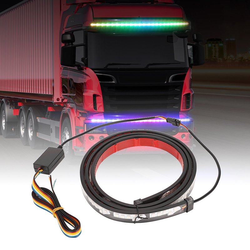 HearxinLED LED RGB Car Underglow Light 1.2m Flexible LED Strip Car Underbody Light Auto Atmosphere Decorative Lamp