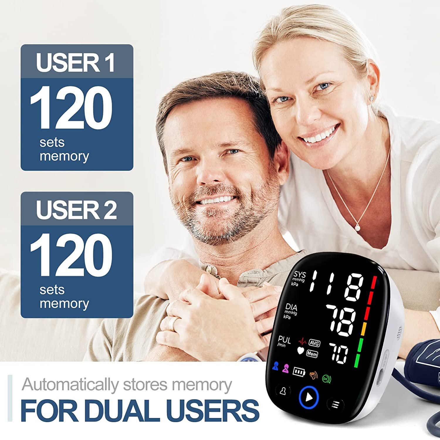 Customization Portable LED Display Auto Machine Digital Professional Blood Pressure Monitors Meters for Home Use