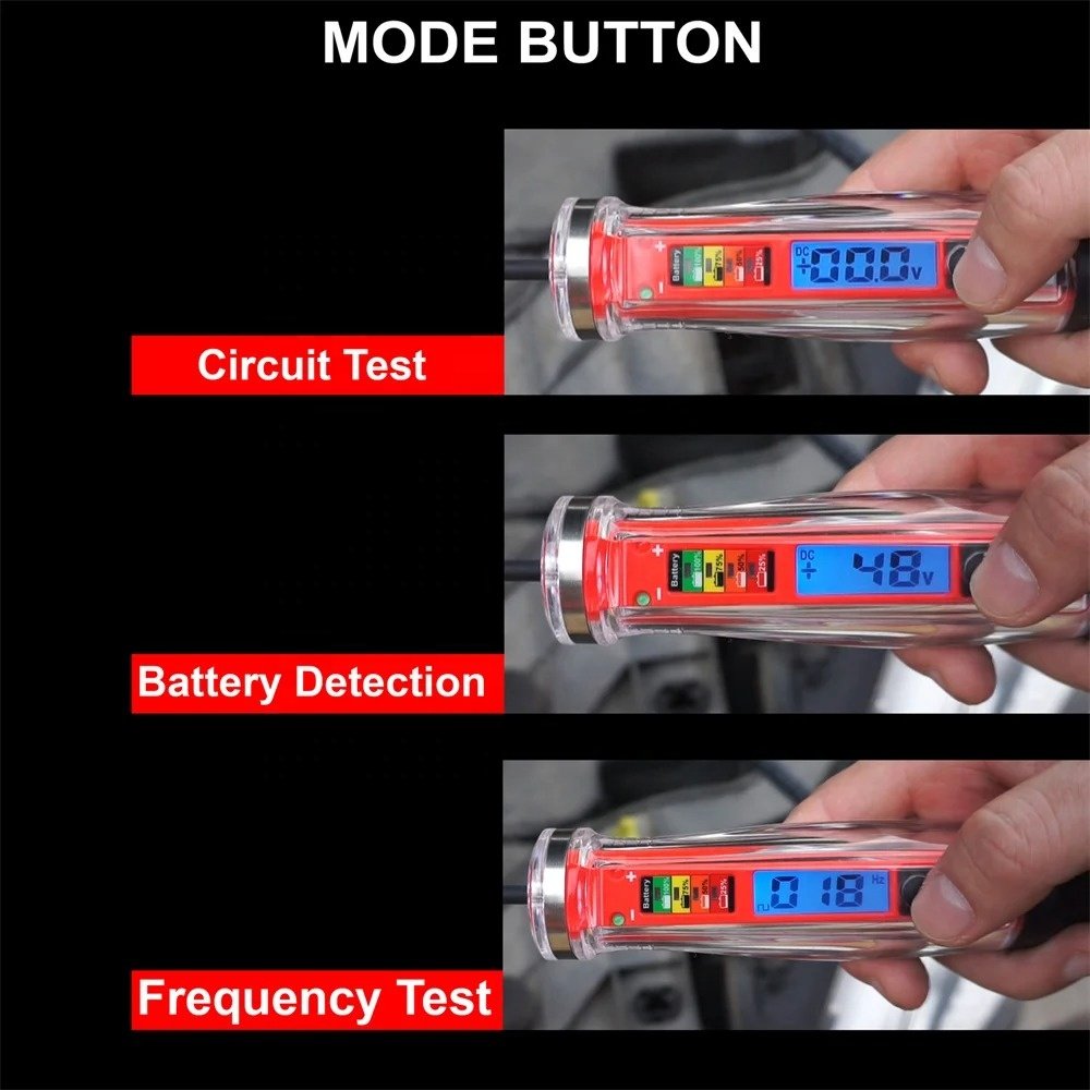 Car Circuit Tester Truck Voltage Tester Circuit DC 6V 12V24V Auto Circuit Tester Non-Contact Car Fault Diagnostic Probe Test Pen
