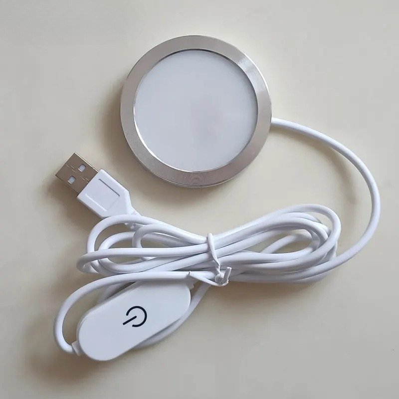DIY LED Light Parts DC 5V USB Round Mini Downlight for Cabinet & Bambu Lab