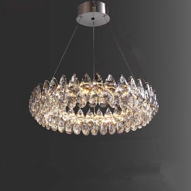 Modern LED Ceiling Lamp Luxury Home Bedroom 1 Layer Lighting Crystal Chandelier Light
