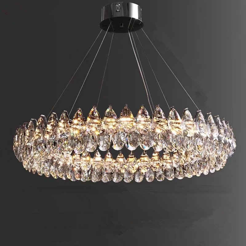 Modern LED Ceiling Lamp Luxury Home Bedroom 1 Layer Lighting Crystal Chandelier Light