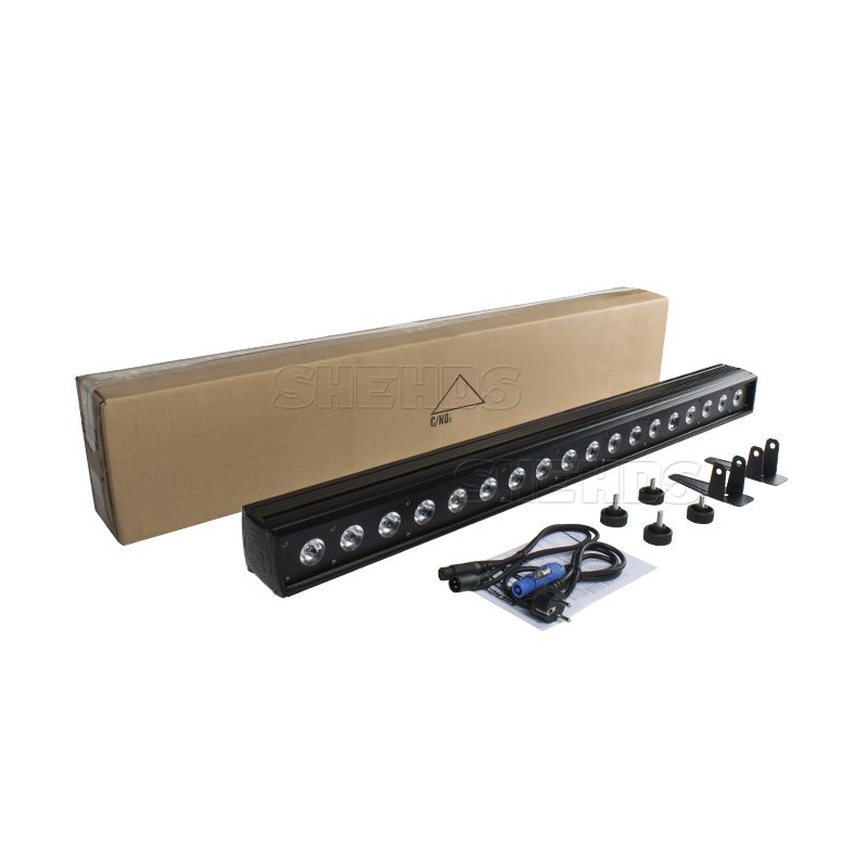Professional Stage Effect Light 1 Meter Length DMX 18x18W RGBWA UV 6in1 Wall Washer LED Pixel Bar