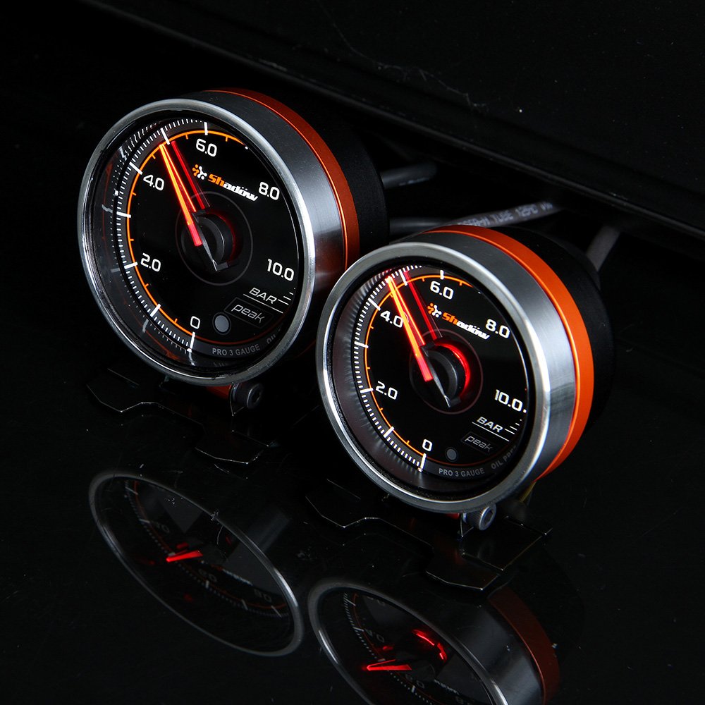 10 bar Electronic Oil Press Gauges 2.5 Inch 60mm and Clear Face Race Car Gauges