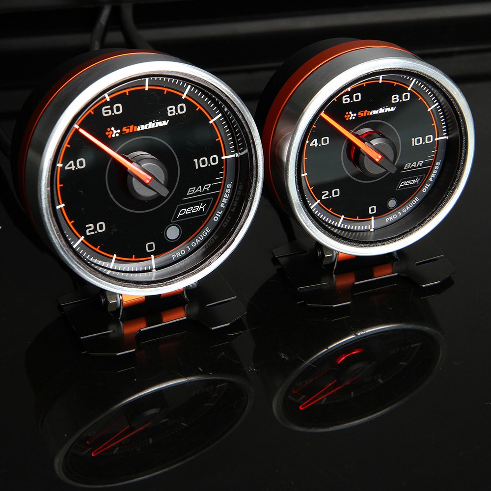 10 bar Electronic Oil Press Gauges 2.5 Inch 60mm and Clear Face Race Car Gauges