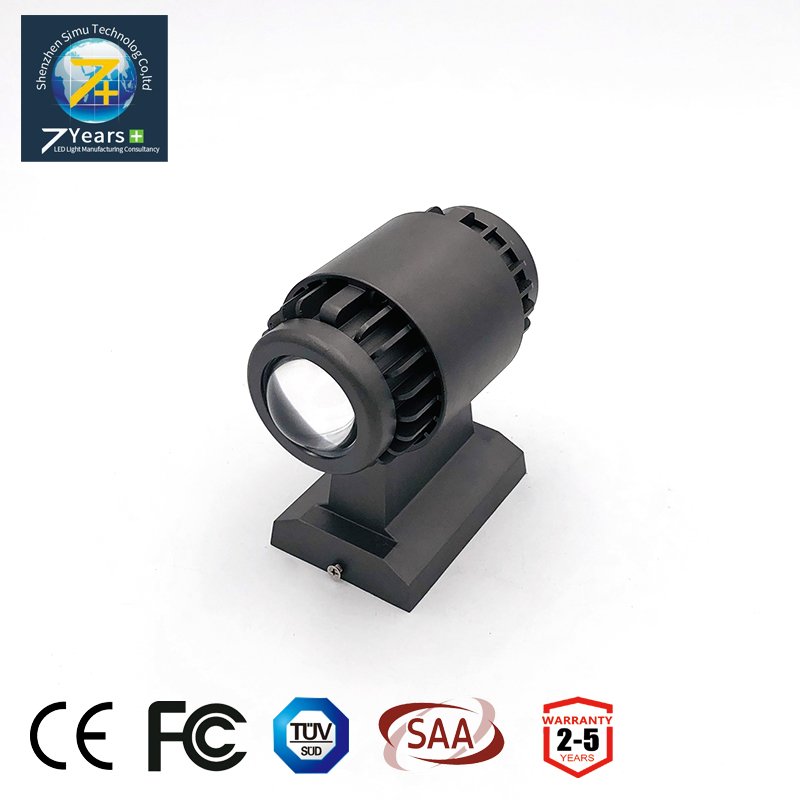 Narrow Long Disstance Circle Focus COB Spotlights up Down Wall Double Twin Head 10W 20w Led Floodlights for Builld Light