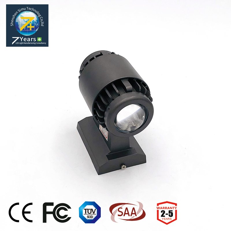 Narrow Long Disstance Circle Focus COB Spotlights up Down Wall Double Twin Head 10W 20w Led Floodlights for Builld Light