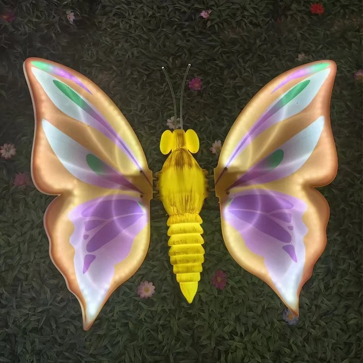 Factory Wholesale Landscape 3D Decorative Pattern Lights, New Outdoor Waterproof Garden butterfly Wing LED Themed Party,holiday