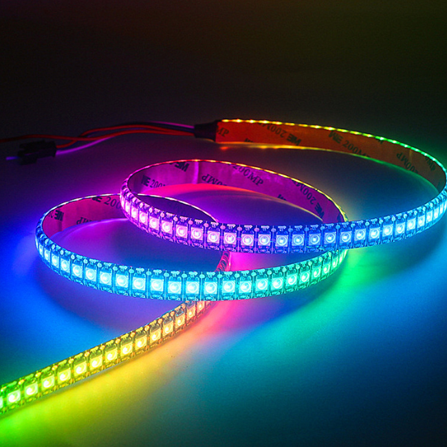Addressable RGB Smart Strip Light 5V 12V Ws2812 Ws2811 RGBIC 60LEDs 144LEDs Full Color Ws2812 Led Strip