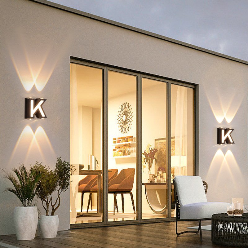 Outdoor up and Dowm Wall Light Fixtures 7W 3000K Aluminum Exterior Waterproof Wall Lamp for Patio Front Door Entryway Gardden