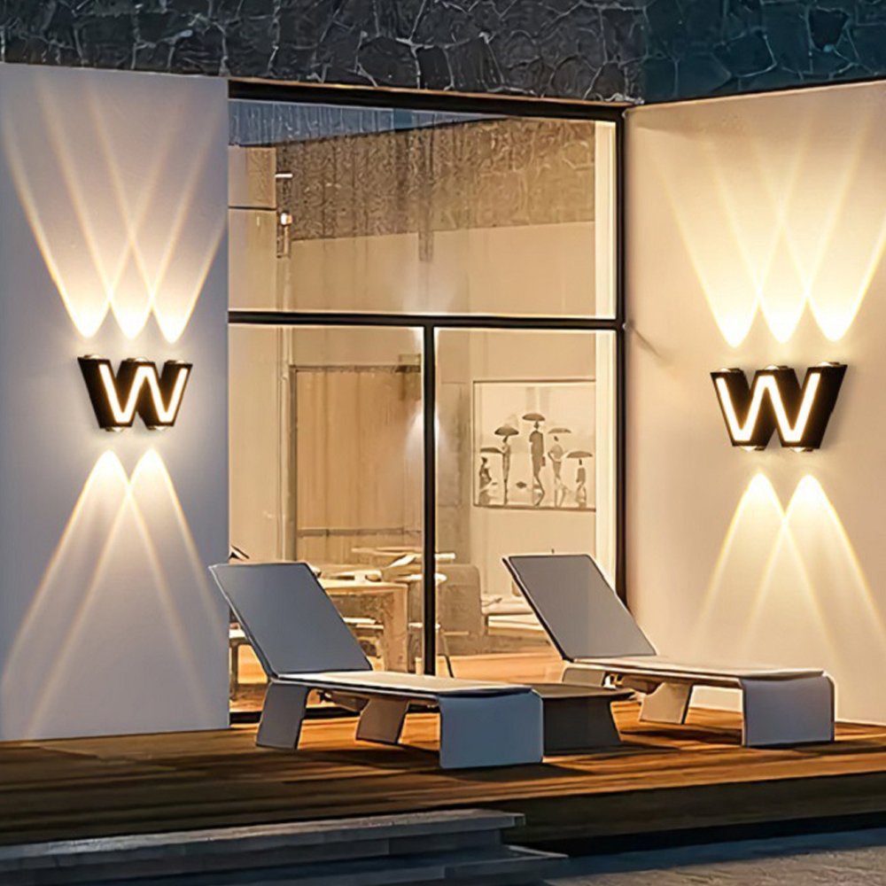 Outdoor up and Dowm Wall Light Fixtures 7W 3000K Aluminum Exterior Waterproof Wall Lamp for Patio Front Door Entryway Gardden