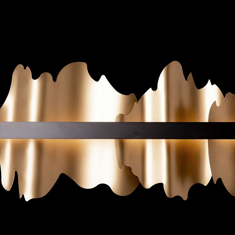 High Quality Nordic Modern Dinning Room Bar Ceiling Pendant Light LED Gold Linear Chandelier Creative Strip Bar Chandelier