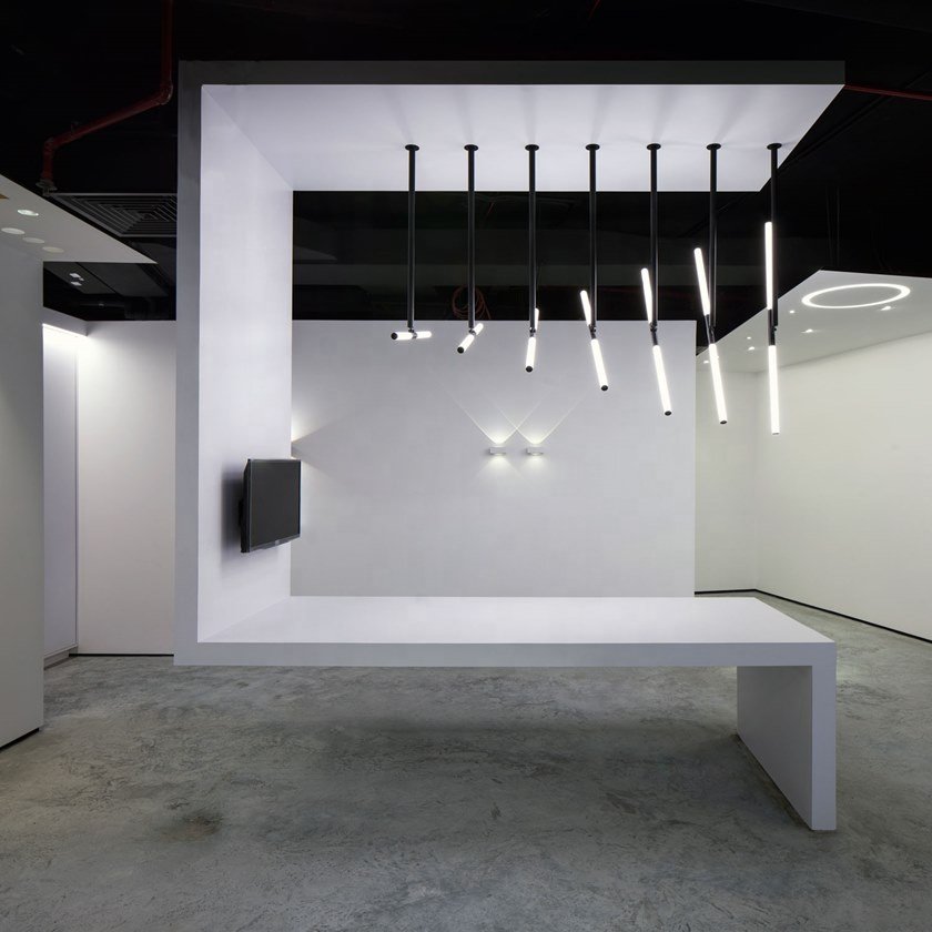 DIY Adjustable 2 Wire LED Linear Ceiling Surface Mounted 220-240V Indoor Long Strip Track Lighting 3000K Long Pole Pendant Lamp