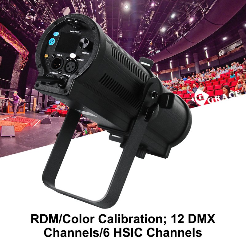 Igracelite 25-50 Degree WW/CW/RGBW Mini Zoom LED Leko Profile Spot Stage Light Church Ellipsoidal Profile Spot Light
