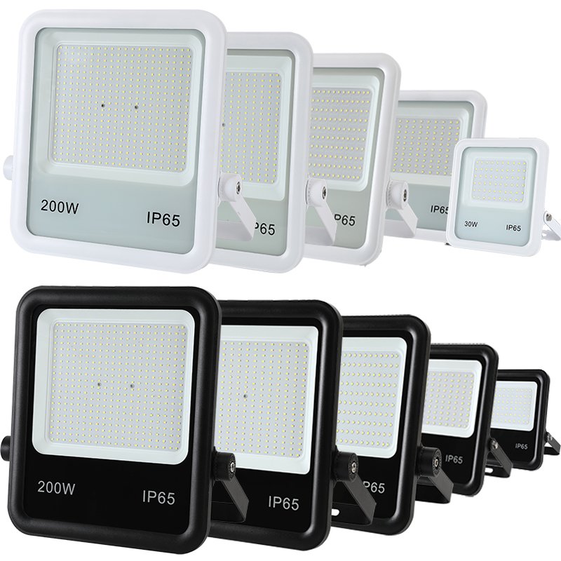 AC100-277V Outdoor Wall Light 30w 50w 100w 150w 200w LED Flood Light Frosted Glass Anti-Glare Garden Lights Aluminum Electric