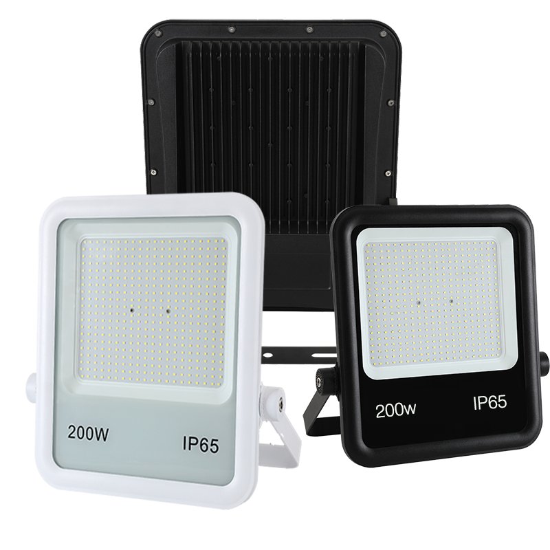 AC100-277V Outdoor Wall Light 30w 50w 100w 150w 200w LED Flood Light Frosted Glass Anti-Glare Garden Lights Aluminum Electric