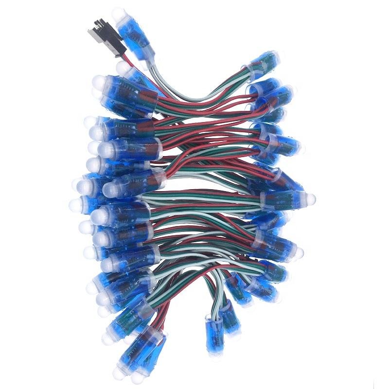 Manufacturer Direct Hot Selling Full-Color RGB LED Module Waterproof Outdoor Flashing Light String Decoration 12mm Size SMD 5V
