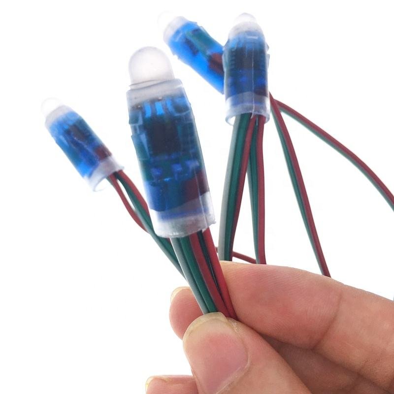 Manufacturer Direct Hot Selling Full-Color RGB LED Module Waterproof Outdoor Flashing Light String Decoration 12mm Size SMD 5V