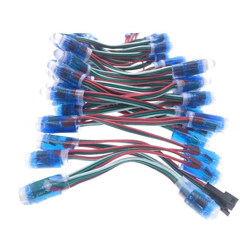 Manufacturer Direct Hot Selling Full-Color RGB LED Module Waterproof Outdoor Flashing Light String Decoration 12mm Size SMD 5V