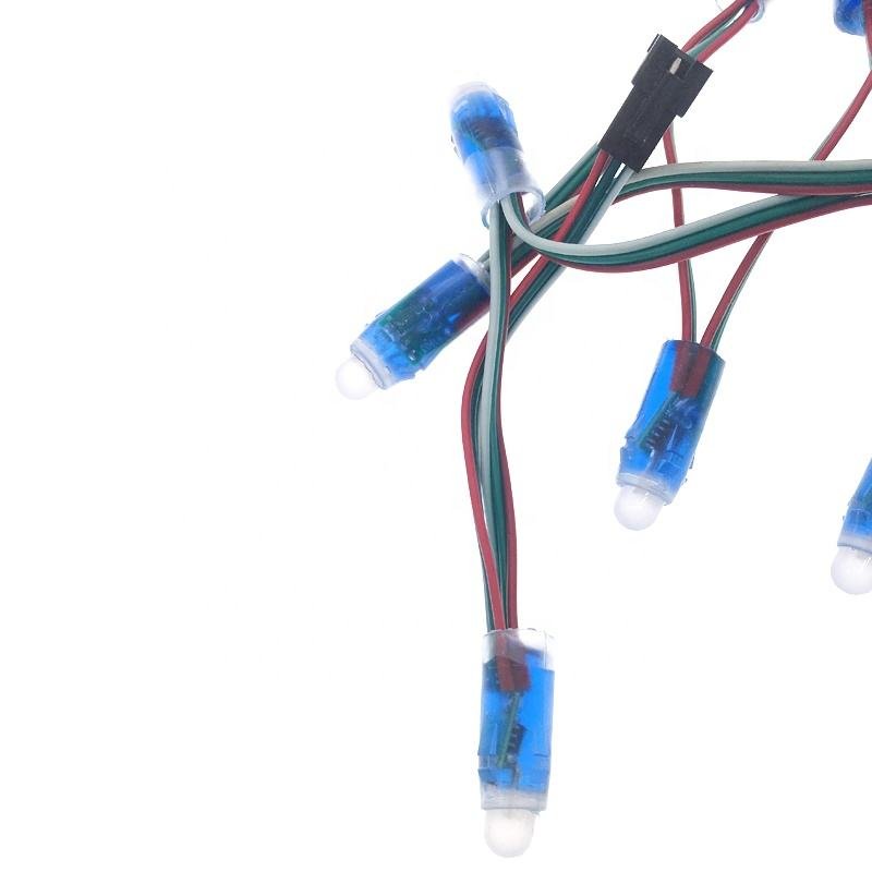 Manufacturer Direct Hot Selling Full-Color RGB LED Module Waterproof Outdoor Flashing Light String Decoration 12mm Size SMD 5V