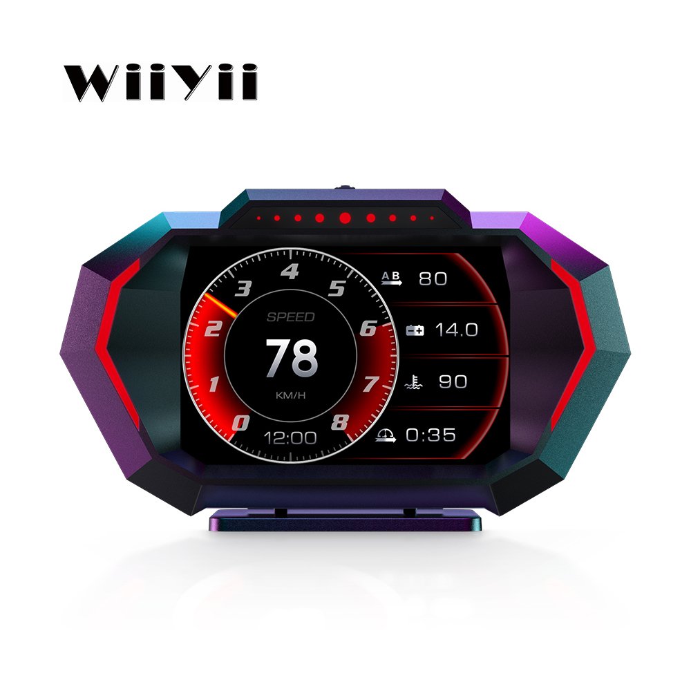 WiiYii Factory Direct 2025 Car OBD2 Gauge P24 Diagnostic Tool GPS Slope Meter Fast Refresh Rate G-Force HUD Auto Meter