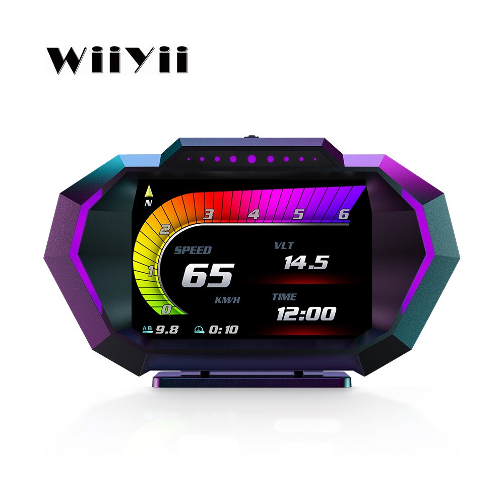 WiiYii Factory Direct 2025 Car OBD2 Gauge P24 Diagnostic Tool GPS Slope Meter Fast Refresh Rate G-Force HUD Auto Meter
