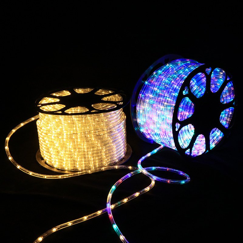 Outdoor Waterproof 10mm Warm White LED Rope Light for Outdoor Decorations