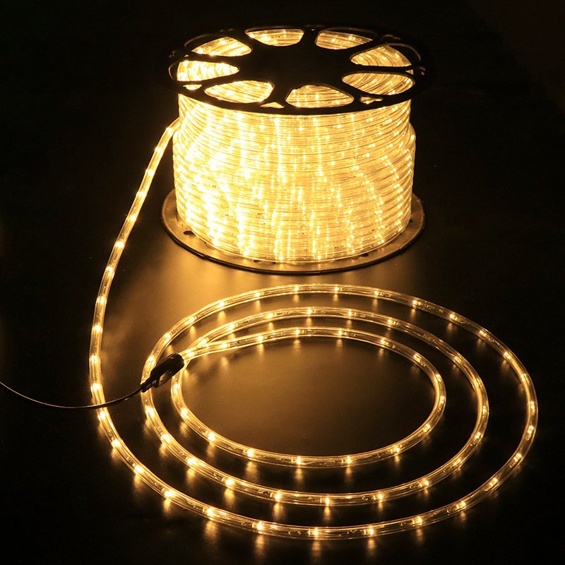 Outdoor Waterproof 10mm Warm White LED Rope Light for Outdoor Decorations