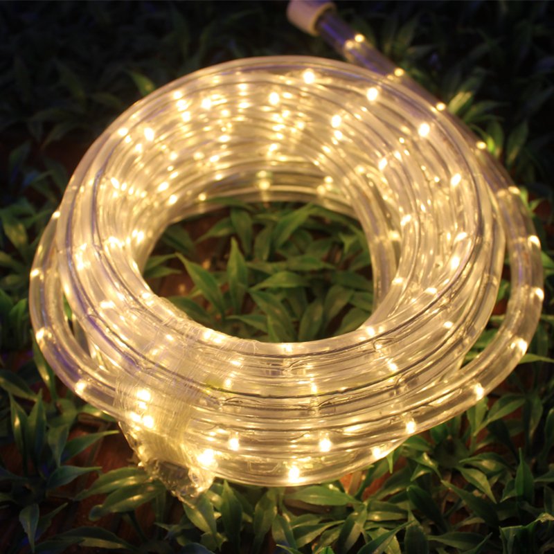 Outdoor Waterproof 10mm Warm White LED Rope Light for Outdoor Decorations