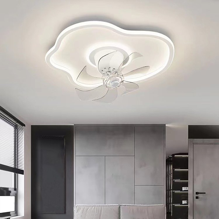 LED Bedroom Fan Ceiling Light Full Spectrum Three-color Remote Dimming Rotating Study Eye protection Energy-saving Ceiling Light