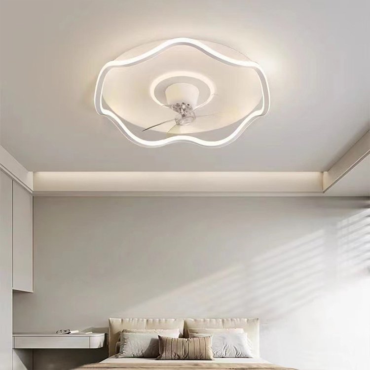 LED Bedroom Fan Ceiling Light Full Spectrum Three-color Remote Dimming Rotating Study Eye protection Energy-saving Ceiling Light