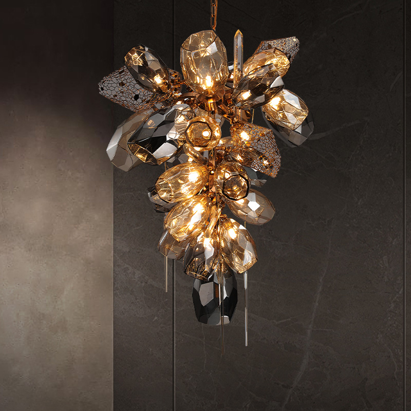 Postmodern Luxury Lights Creative Decoration Living Room Restaurant Crystal Hanging Lamp Indoor Lighting Murano Glass Chandelier