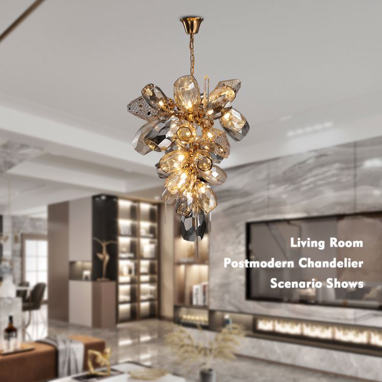 Postmodern Luxury Lights Creative Decoration Living Room Restaurant Crystal Hanging Lamp Indoor Lighting Murano Glass Chandelier