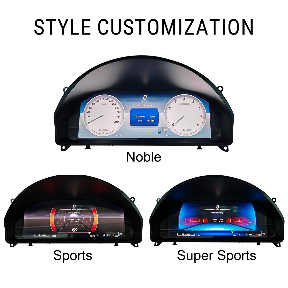 NaviHua New Design Car Digital Cluster LCD Dashboard Auto Speedometer Virtual Cockpit Instrument for Mercedes Benz GLK 2008-2015