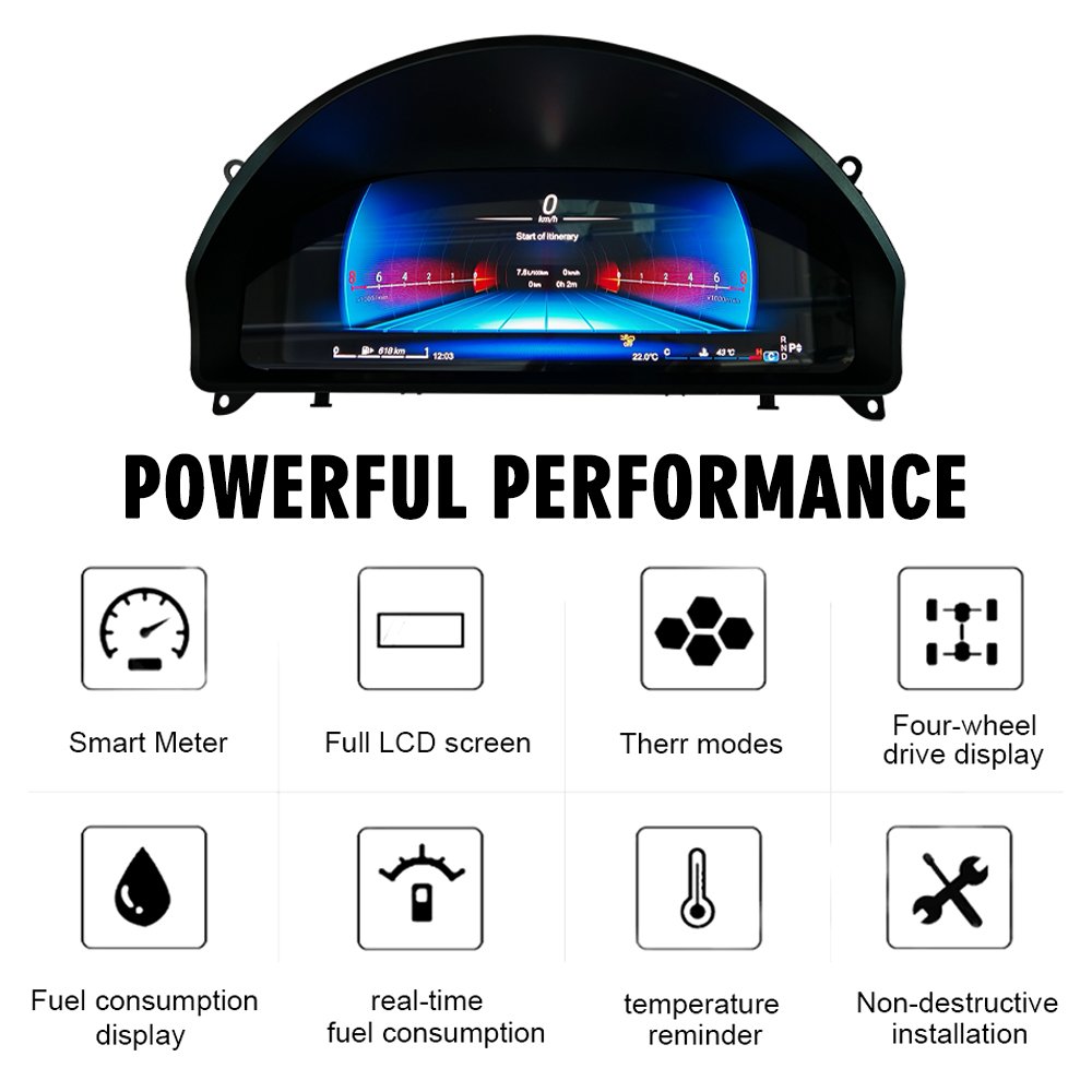 NaviHua New Design Car Digital Cluster LCD Dashboard Auto Speedometer Virtual Cockpit Instrument for Mercedes Benz GLK 2008-2015