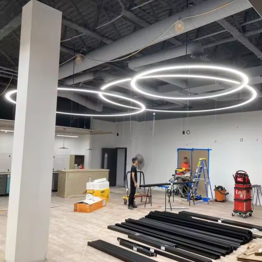ECOJAS Wholesale Etl Ceiling Canopy Pendant Light Rings Lamp Fabric Cable Suspension Hanging Pendant Light