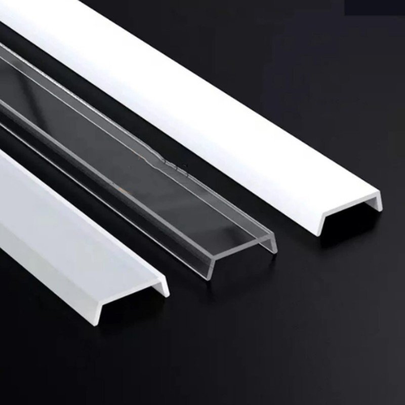 Factory Supply Extrusion Led Light Plastic Acrylic PC Lens for Led Aluminum Strip Channel