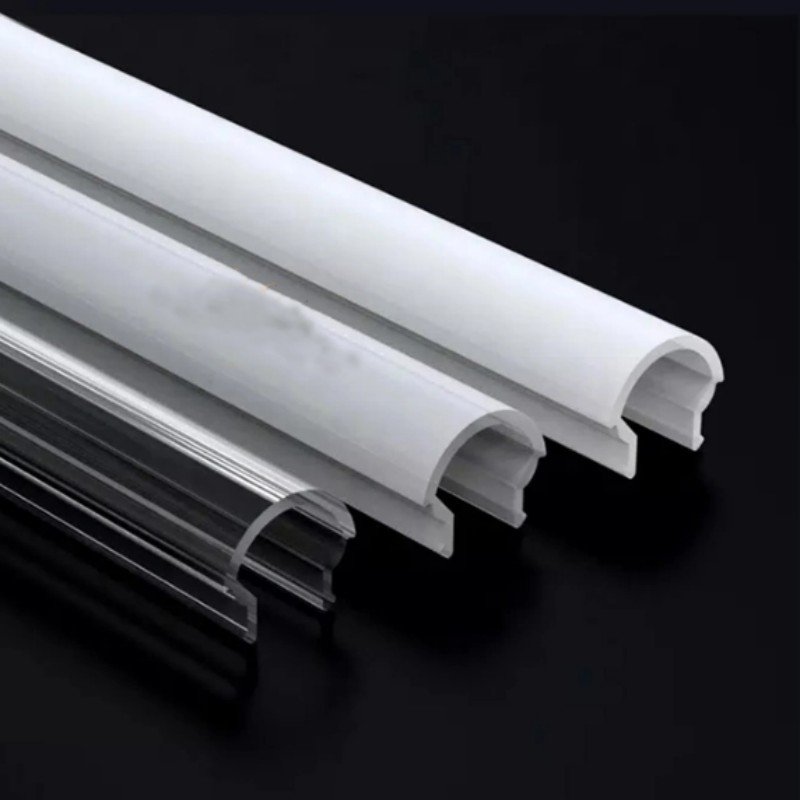 Factory Supply Extrusion Led Light Plastic Acrylic PC Lens for Led Aluminum Strip Channel