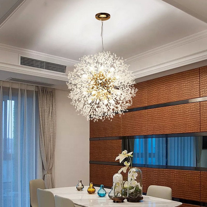 LED Modern Interior Crystal Chandelier Luxury Restaurant Living Room Decor Light for Home Hotel Crystal Chandelier Pendant Light