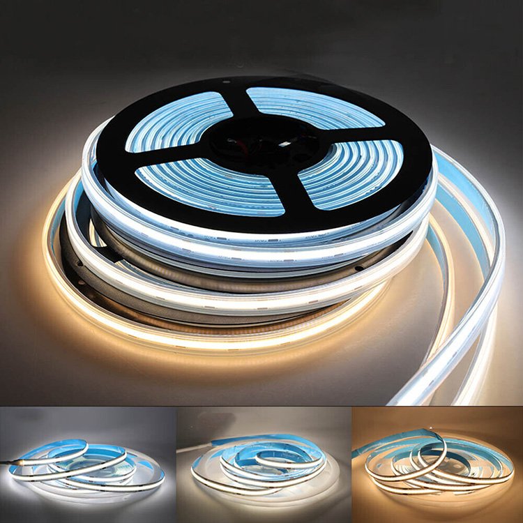 YUAN Factory Customized Ce Rohs Rgb Rgbw 5v 12v 24v Strip Led Light Flexible Cob Led Strip Light