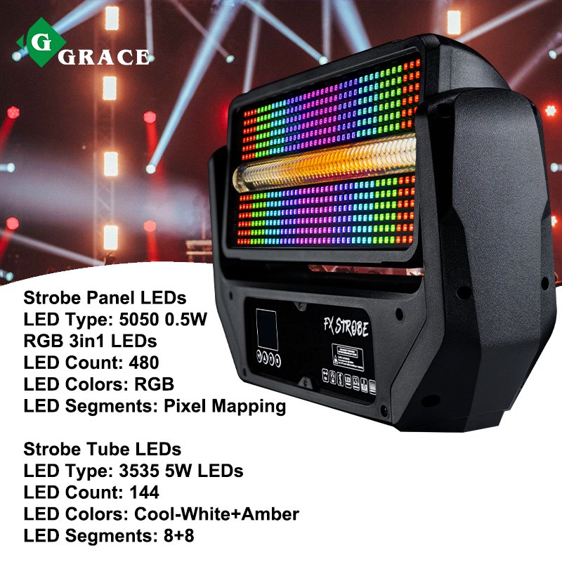 Igracelite RGB Pixel Panel LED Moving Strobe Light for Disco Party Club Bar DJ Show Stage Lighting