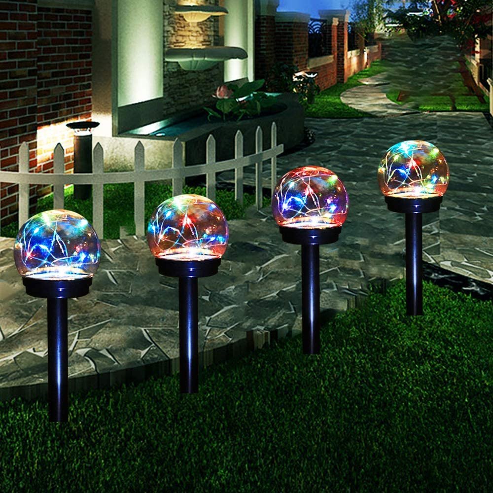 Solar Underground Light RGBW LED Colour Changing Globe Garden Lights ABS PC Outdoor Waterproof Pathwayway Yard Landscape
