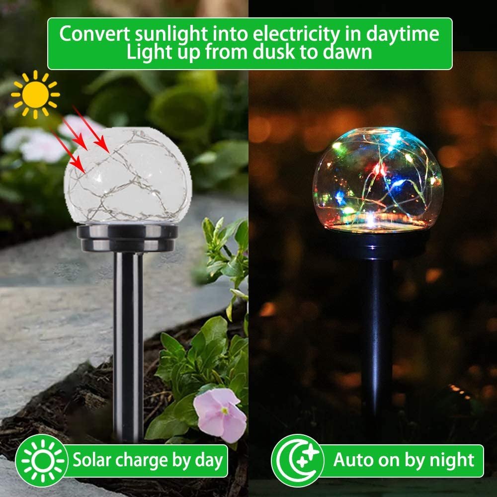 Solar Underground Light RGBW LED Colour Changing Globe Garden Lights ABS PC Outdoor Waterproof Pathwayway Yard Landscape