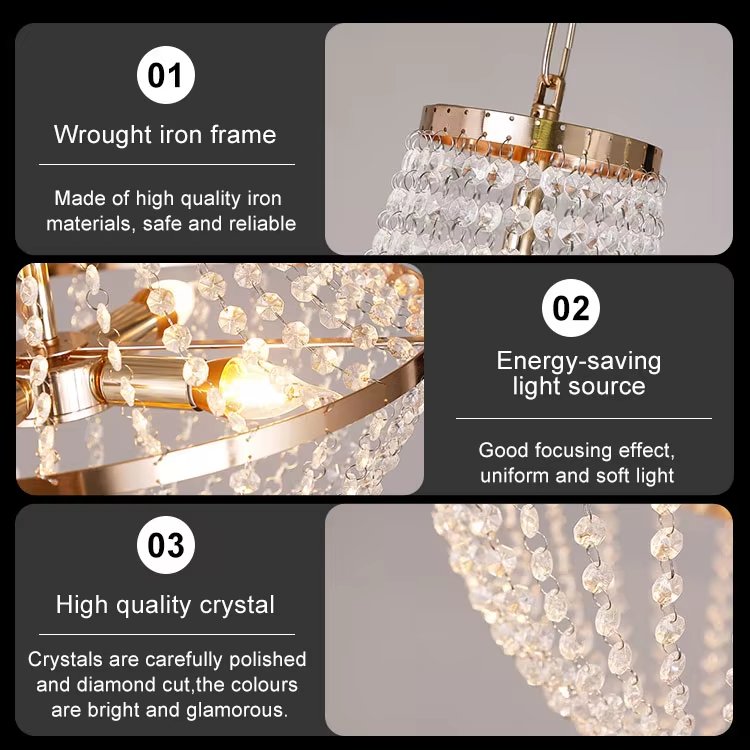 Luxury Party Events Pendant Ceiling Lights Crystal Hall Centerpiece Decorations Chandelier Lights for Wedding