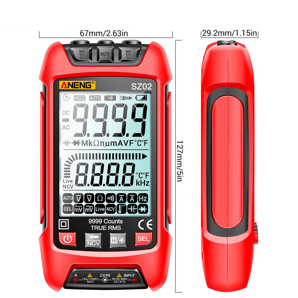 Smart Digital Multimeter 6000 Counts True RMS Auto Electrical Capacitance Meter Temp Resistance Transistor Testers Mmultimetro
