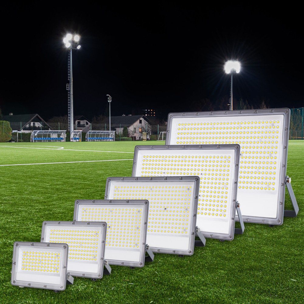 High Brightness 100W/300W/400W LED Outdoor Flood Light Waterproof IP67 Wall Mount Aluminum Acrylic Panel 6500K SMD Easy Stadiums