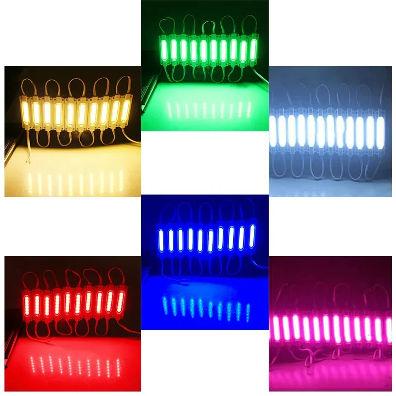COB Power LED Modules DC 12V/24V Waterproof Blue Light Commercial Advertising Sign 2W LED Module Aluminum ROHS IP65/IP68