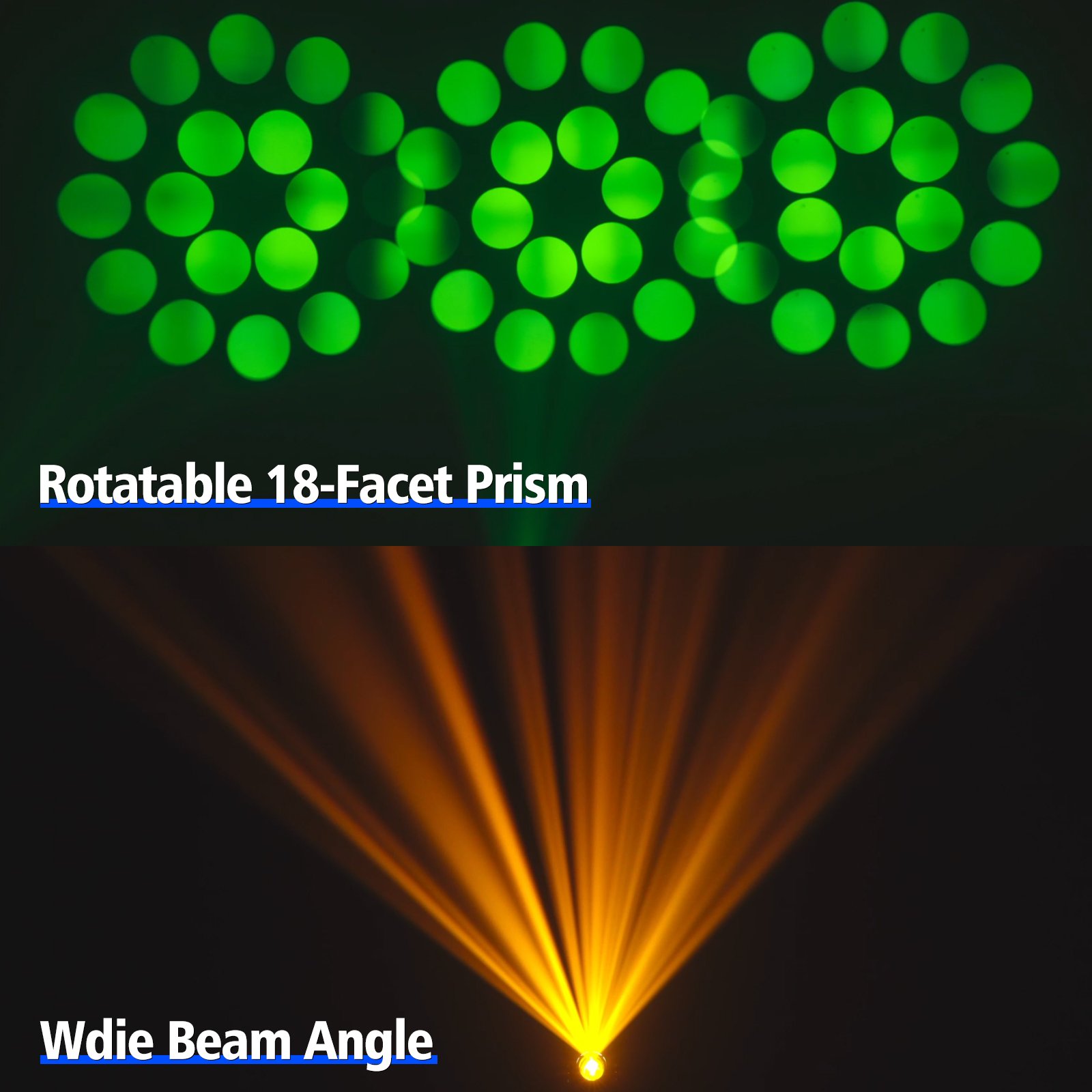 100W 18 Prism Led Gobo Moving Head Stage Light for Dj Disco Club Night Bar Ktv Beam Lighting Lamp Effect Equipment