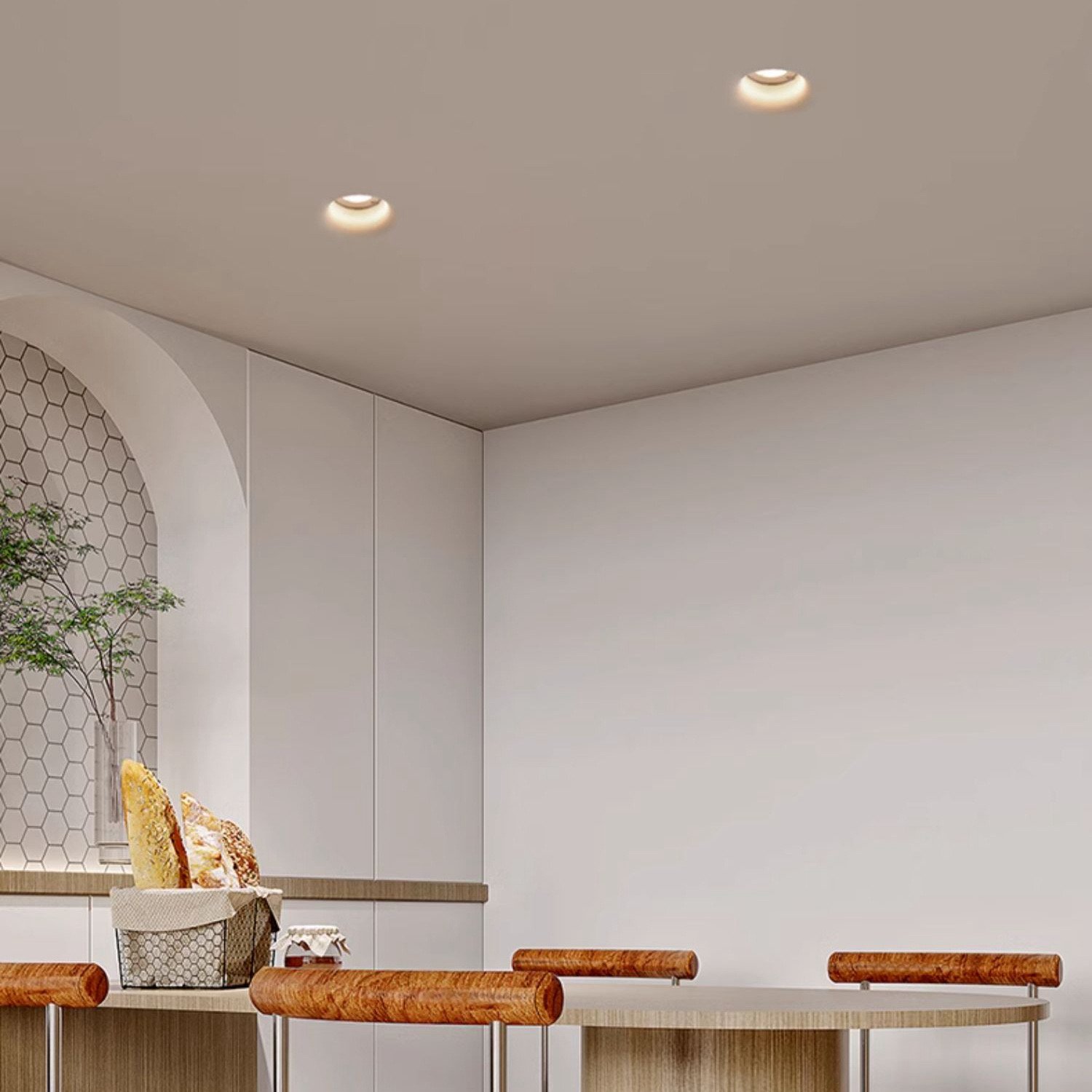 Modern Super Bright Led Gypsum Light Living Room Corridor Intelligent Embedded Slim Ceiling Plaster Anti Glare Spotlights