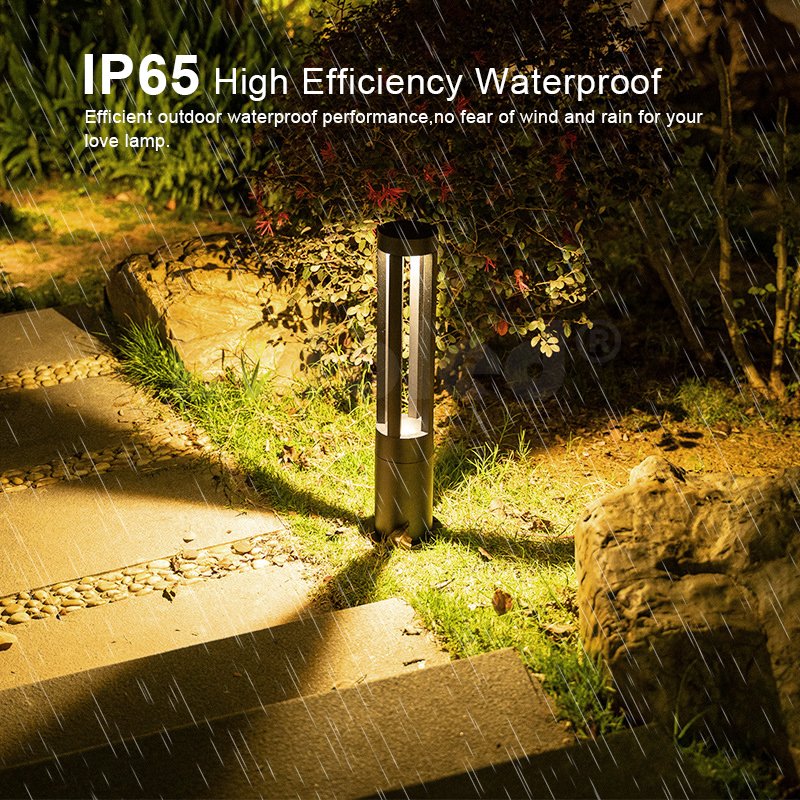 Hofoled Outdoor Waterproof Integrated Led Solar Garden Light for Lawn Patio Yard Walkway Driveway Solar Path Courtyard Lamp